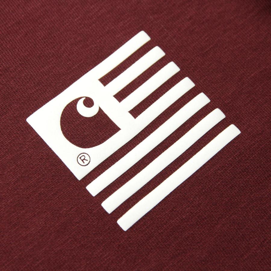 カーハート スウェット メンズ 正規品 CARHARTT WIP トレーナー バックプリント FADE STATE SWEATSHIRT WINE / WHITE I029528 0IU_7
