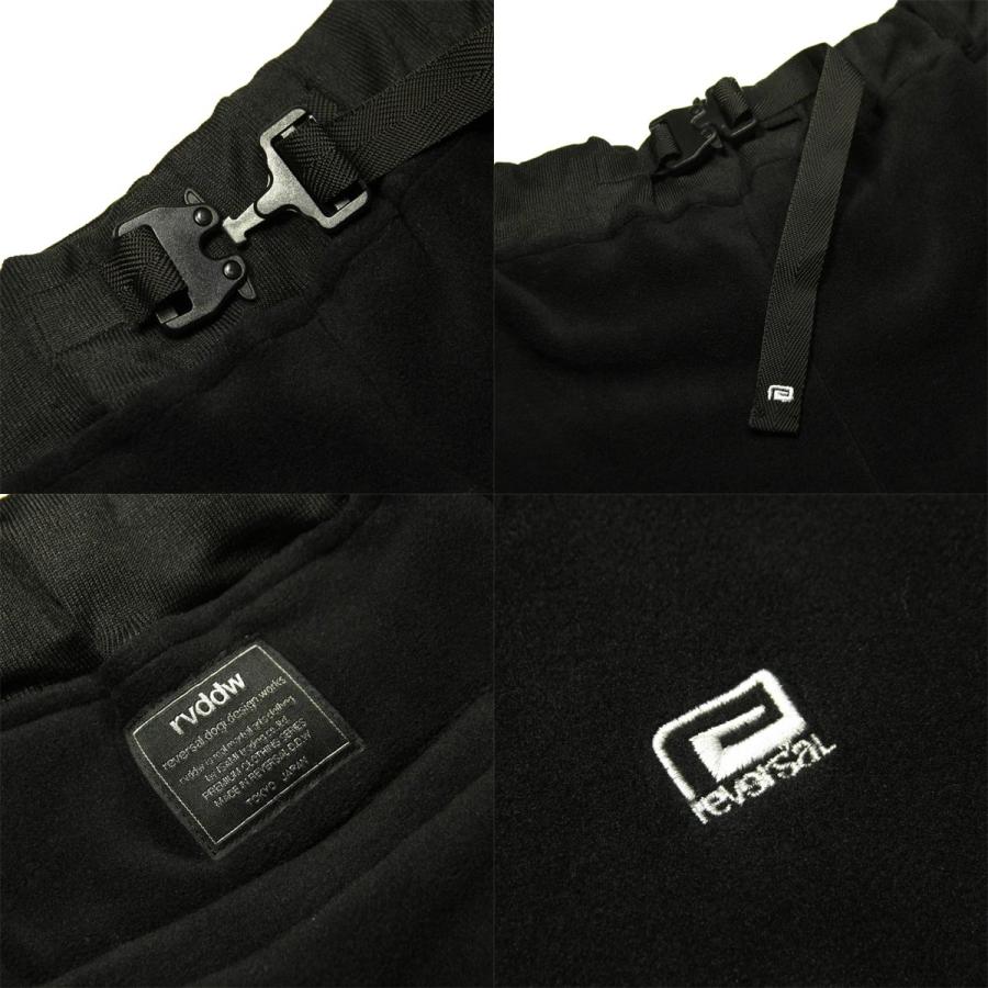 リバーサル ジョガーパンツ メンズ 正規販売店 REVERSAL rvddw スウェットパンツ ジャージ POLARTEC FLEECE WIDE TAPERED JOGGER PANTS RV22AW407 BLACK｜i-mixon｜10