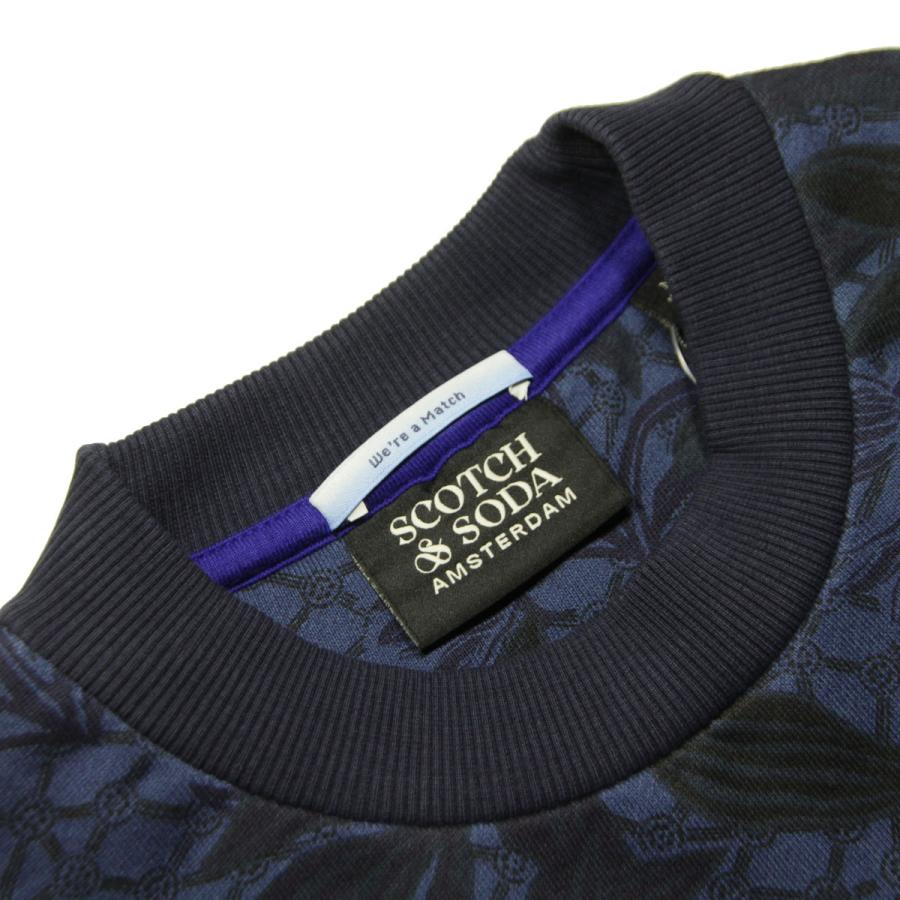 スコッチアンドソーダ スウェット メンズ 正規販売店 SCOTCH&SODA クルーネック トレーナー RELAXED PRINTED FELPA SWEATSHIRT COMBO A 169181_9