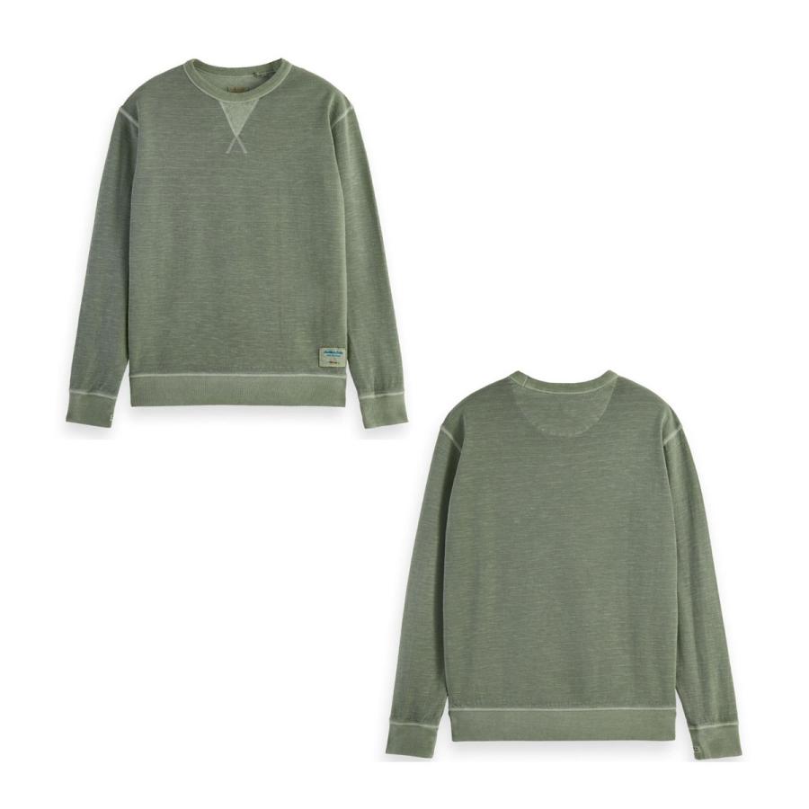 スコッチアンドソーダ メンズ スウェット 正規販売店 SCOTCH＆SODA トレーナー シンプル GARMENT-DYED STRUCTURED SWEAT SHIRT FLEECE 169892 0414 73801 48_4