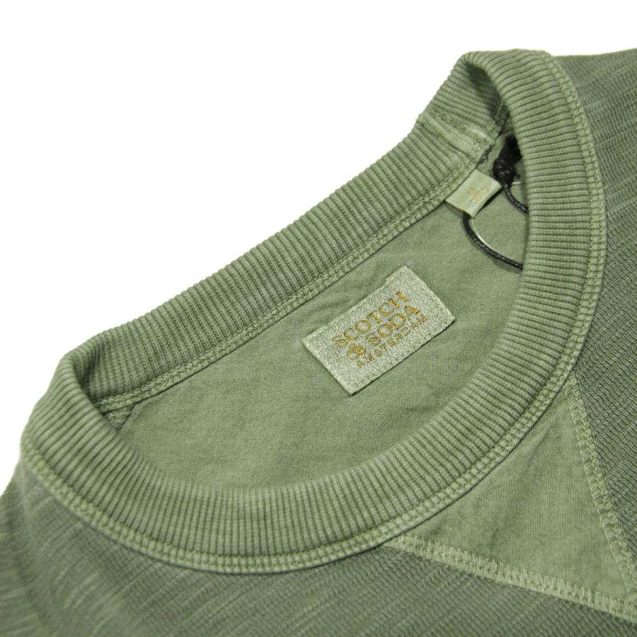 スコッチアンドソーダ メンズ スウェット 正規販売店 SCOTCH＆SODA トレーナー シンプル GARMENT-DYED STRUCTURED SWEAT SHIRT FLEECE 169892 0414 73801 48_8