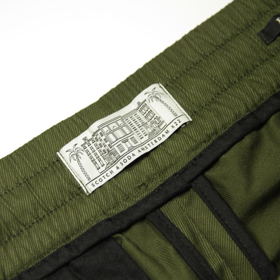 スコッチアンドソーダ メンズ ジョガーパンツ 正規販売店 SCOTCH＆SODA チノパン FAVE- ORGANIC COTTON LIGHTWEIGHT JOGGER CHINO PANT 162288 0115 ARMY｜i-mixon｜08