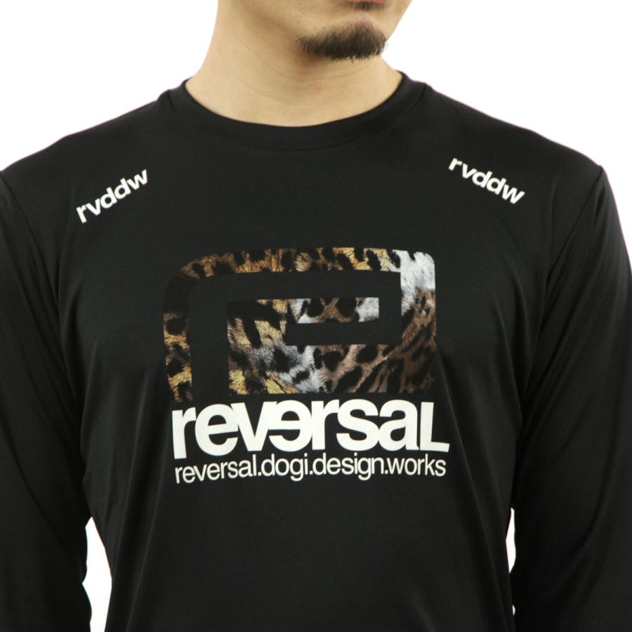 リバーサル メンズ 長袖Tシャツ 正規販売店 REVERSAL クルーネック ドライ ロンT ロゴ LEOPARD BIG MARK DRY LONG SLEEVE rv23aw151 BK BLACK｜i-mixon｜07