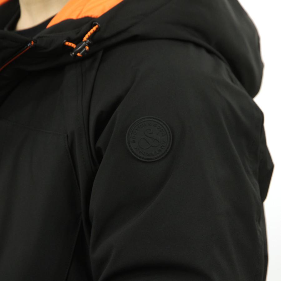 スコッチアンドソーダ メンズ パファージャケット 正規販売店 SCOTCH＆SODA アウター ジャケット M STRETCH PADDED HOODED JACKET 174377 0008 81801 08 BLACK クリスマス プレゼント ラッピング スコッチアンドソーダ メンズ パファージャケット 正規販売店
