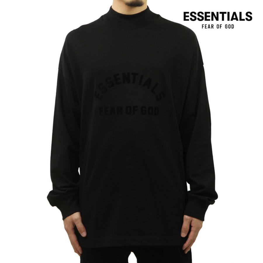 黒 長袖カットソー FEAR OF GOD ESSENTIALS FEAR OF GOD フィアオブゴッド fog essentials メンズ 長袖T