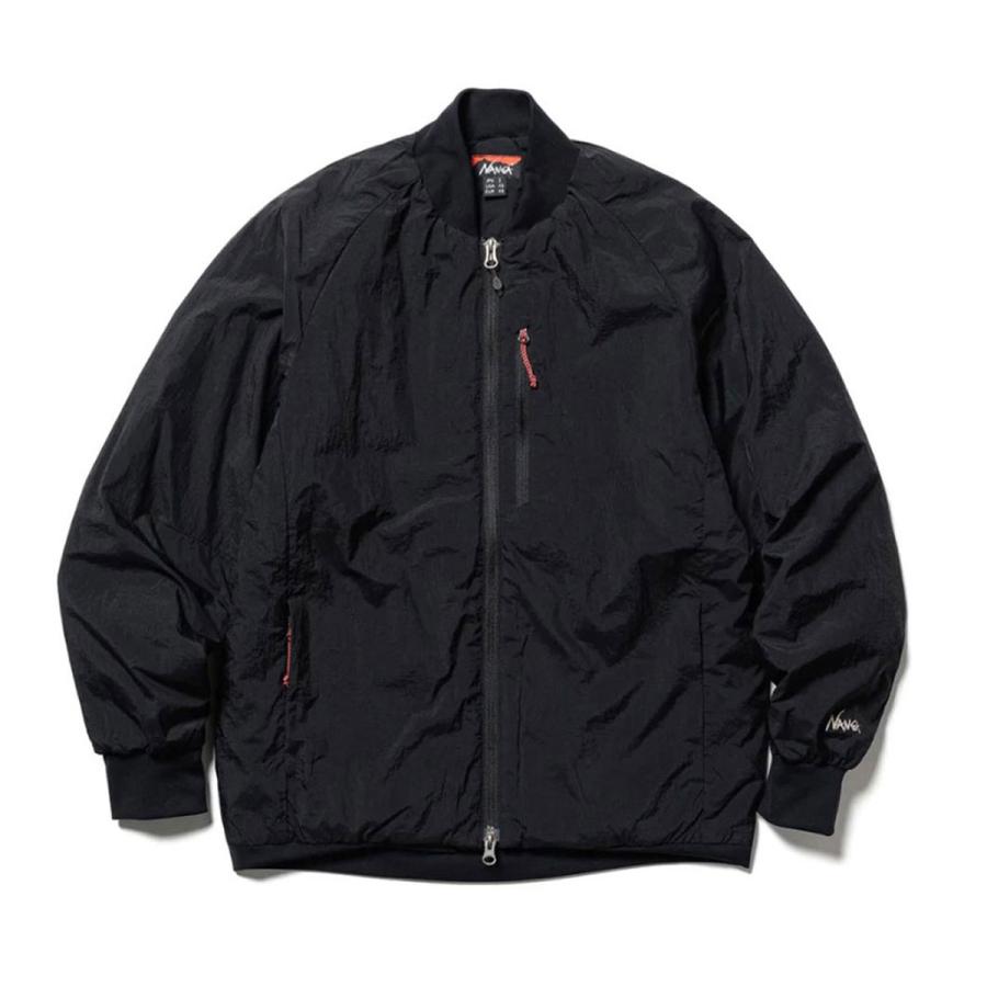 ナンガ メンズ ブルゾン 正規販売店 NANGA アウター ジャケット MA-1 SOFT DOWN VARSITY BLOUSON BLK N2500-0J001A BLACKの画像