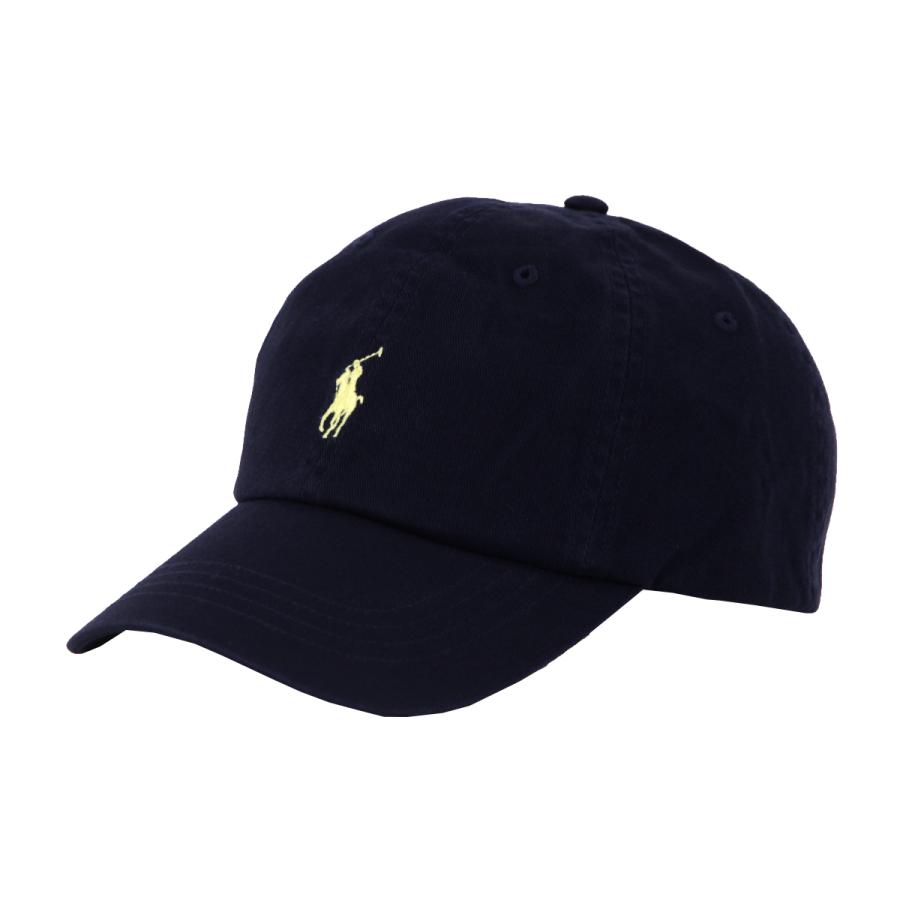 ポロ ラルフローレン メンズ レディース キャップ 正規品 POLO RALPH LAUREN 帽子 ロゴ ポニー CLASSIC SPORTS CAP NAVY-YELLOW 710548524｜i-mixon｜02