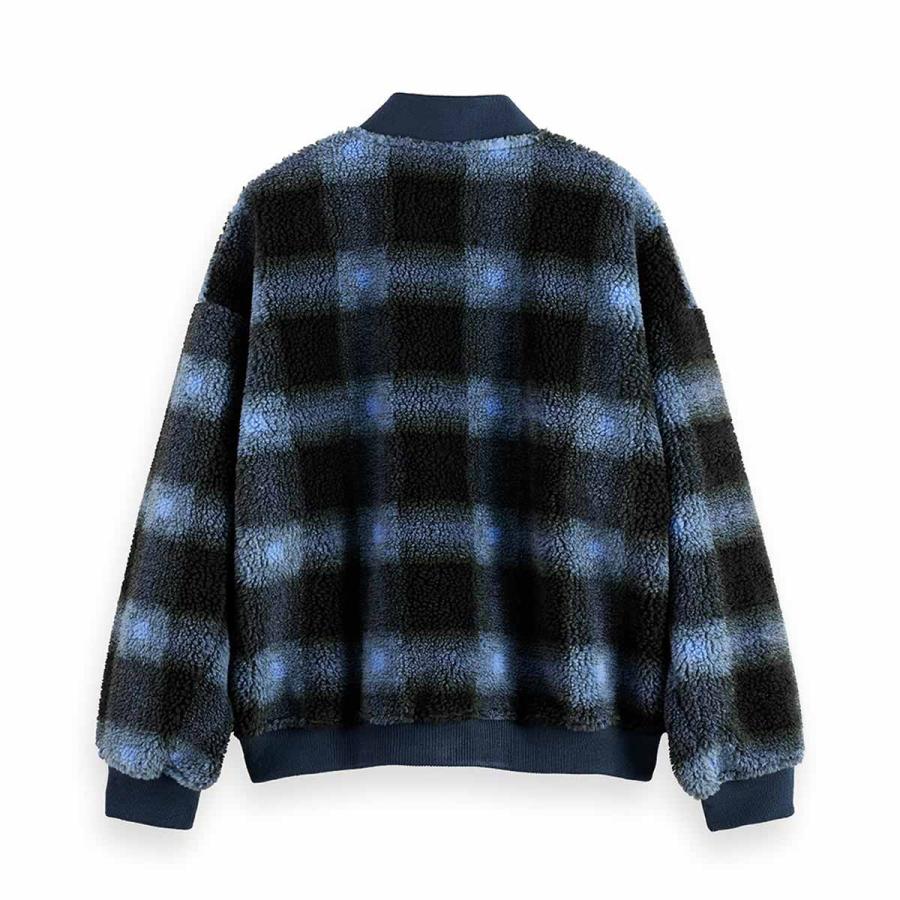 スコッチアンドソーダ メンズ カーディガン 正規販売店 SCOTCH＆SODA フリース ジャケット POLAR FLEECE CARDIGAN 181529 210 41810 THYME/BLUE BONNET_5