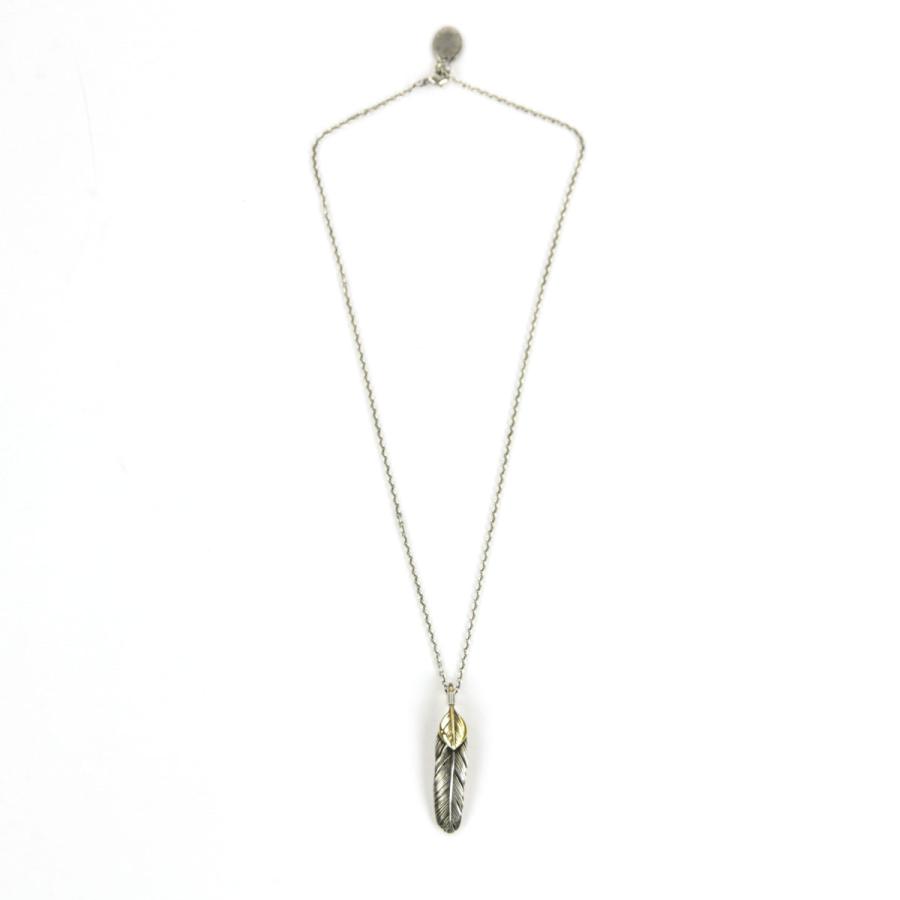 ハリム メンズ レディース ネックレス 正規販売店 HARIM フェザー FEATHER LEFT S GP HRP121SPBR OX SILVER BR CUSTOM 925 OXIDIZED BLACK NECKLACE SET_2