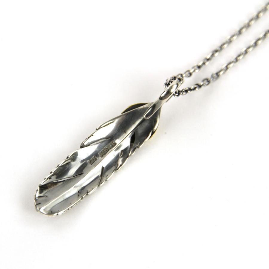 ハリム メンズ レディース ネックレス 正規販売店 HARIM フェザー FEATHER RIGHT S GP HRP123SPBR OX SILVER BR CUSTOM 925 OXIDIZED BLACK NECKLACE SET_5