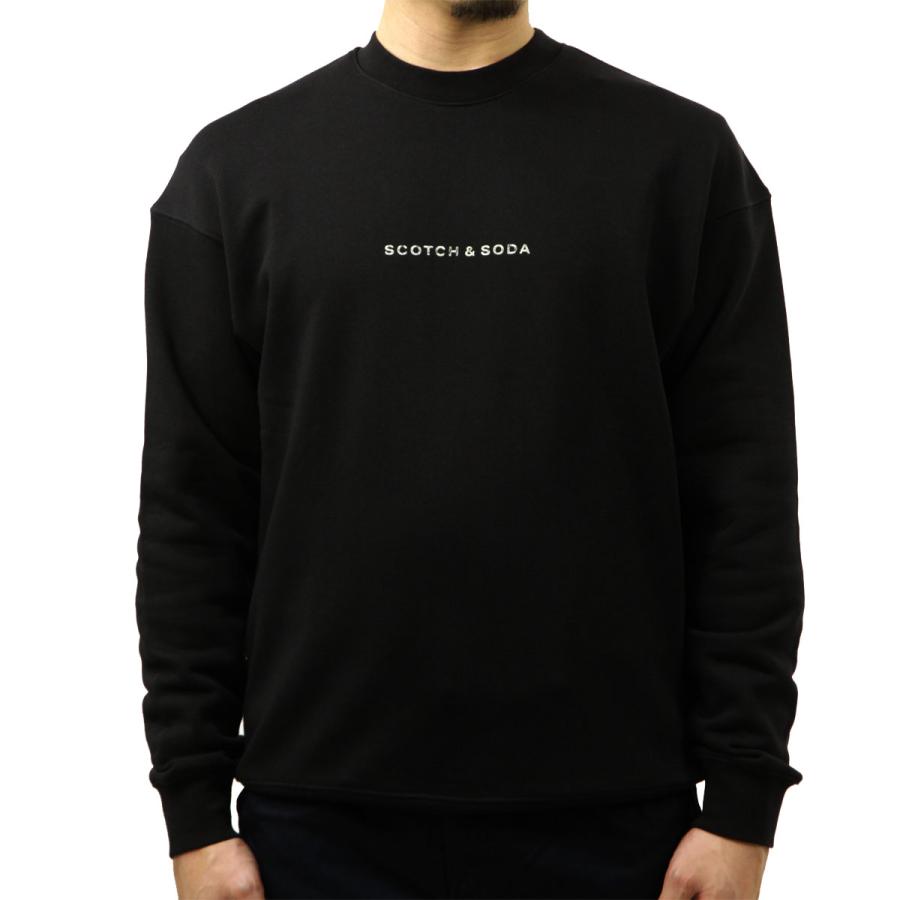 スコッチアンドソーダ メンズ スウェット 正規販売店 SCOTCH&SODA トレーナー CORE-LOGO FRONT CHEST FLEECE SWEAT SHIRT BLACK 179195 001 53802 08_1