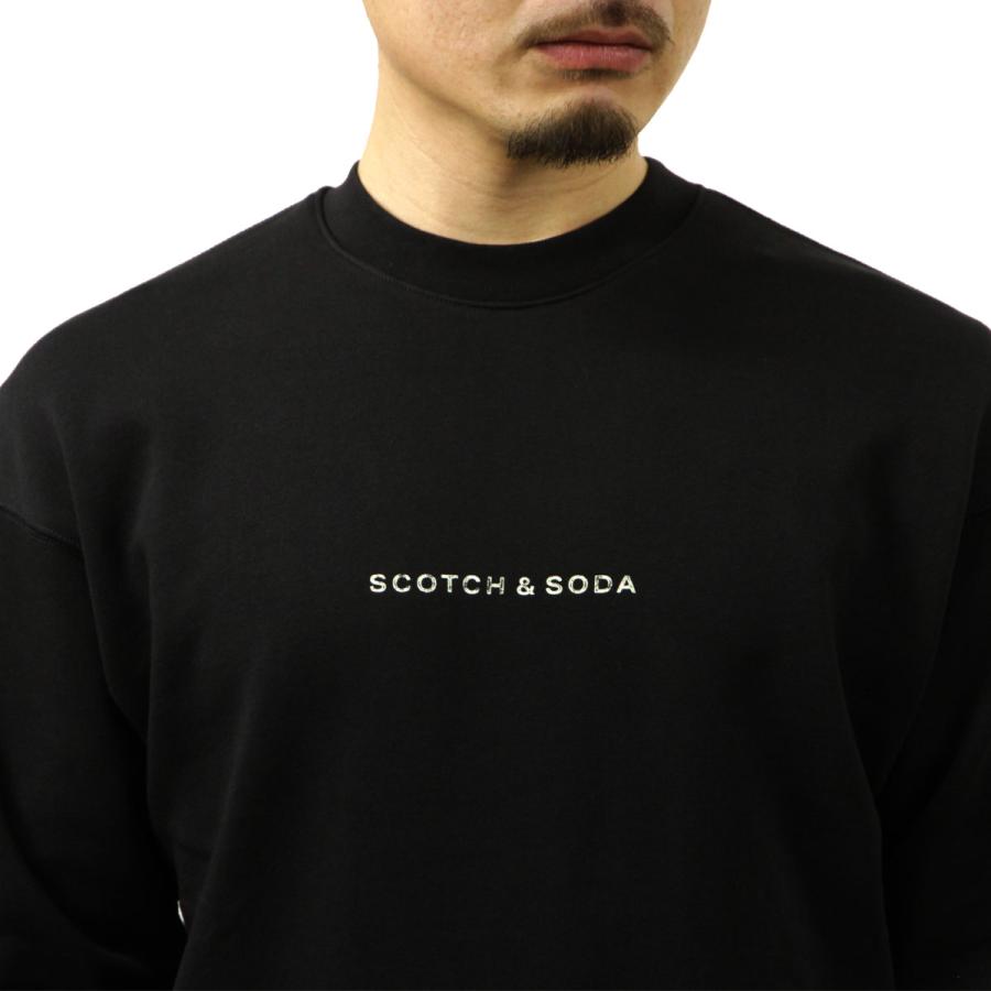 スコッチアンドソーダ メンズ スウェット 正規販売店 SCOTCH&SODA トレーナー CORE-LOGO FRONT CHEST FLEECE SWEAT SHIRT BLACK 179195 001 53802 08_4