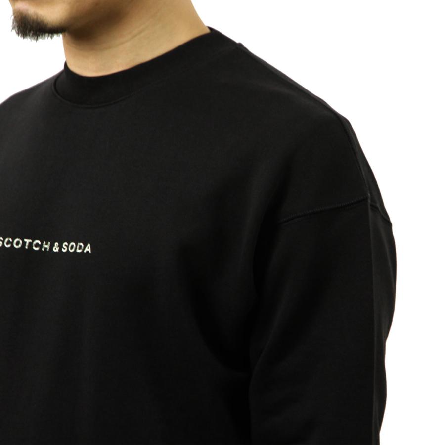 スコッチアンドソーダ メンズ スウェット 正規販売店 SCOTCH&SODA トレーナー CORE-LOGO FRONT CHEST FLEECE SWEAT SHIRT BLACK 179195 001 53802 08_5