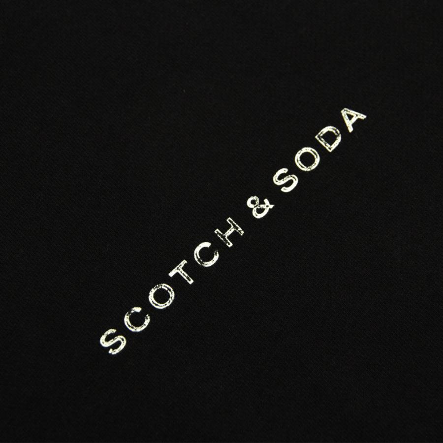 スコッチアンドソーダ メンズ スウェット 正規販売店 SCOTCH&SODA トレーナー CORE-LOGO FRONT CHEST FLEECE SWEAT SHIRT BLACK 179195 001 53802 08_8