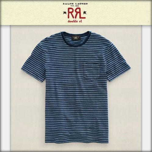 イサム　RRL ダブルアールエル インディゴ ロンTポケットTシャツ RRL Ralph Lauren（ダブルアールエル） 30%OFF アウトレット品 RRL