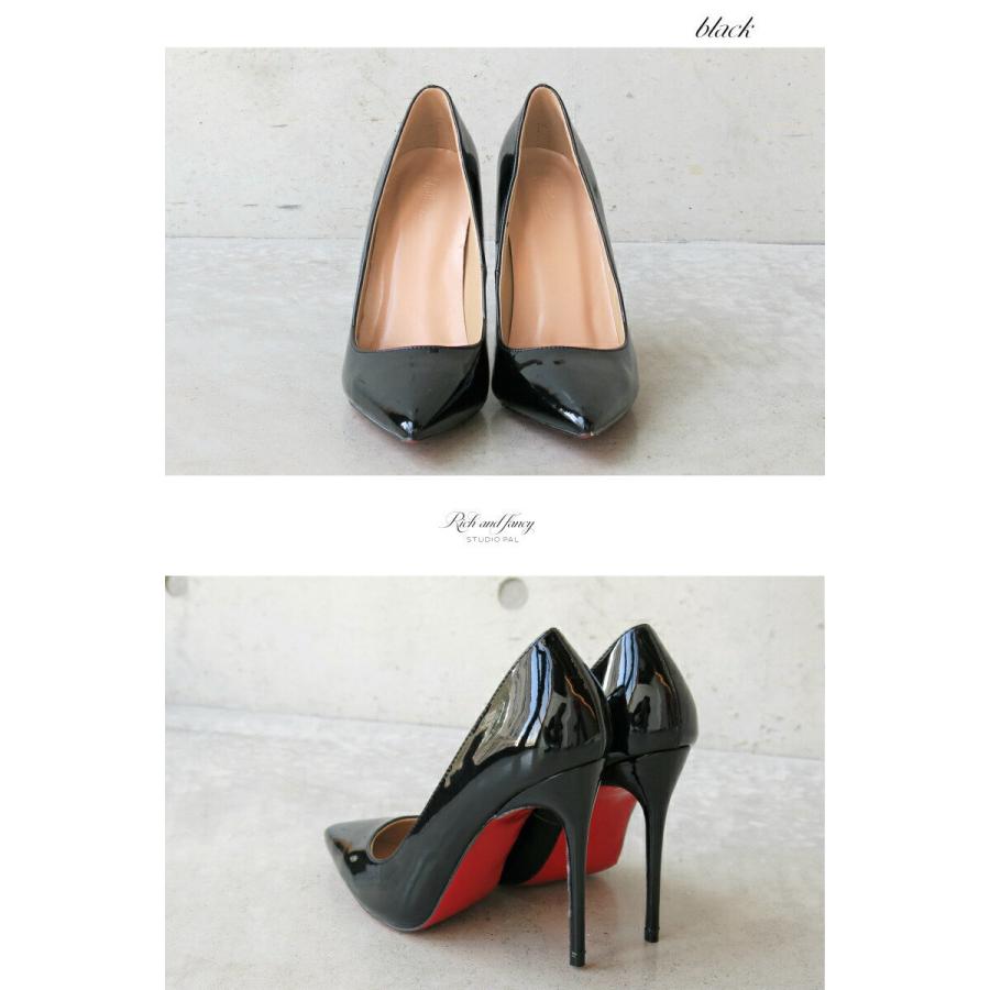 美脚 エナメル ハイヒール ピンヒール ポインテッドトゥ 10cmヒール