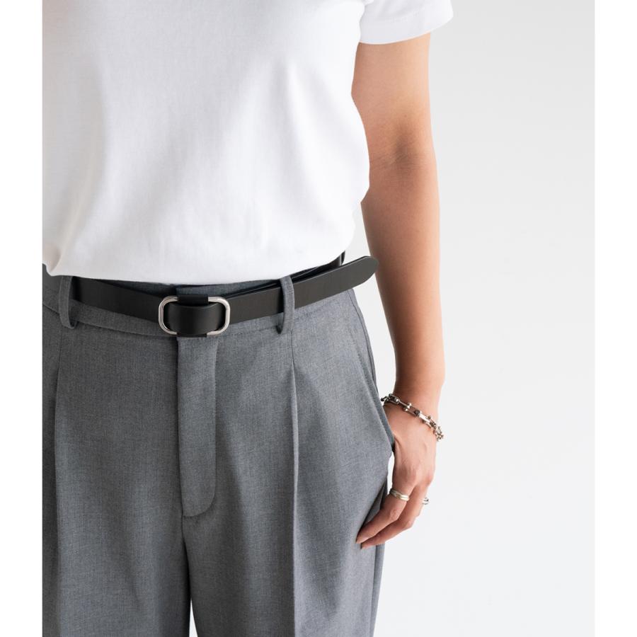 SQUARE BUCKLE LEATHER BELT ベルト 本革 スクエア ゴールド シルバー