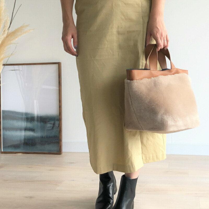 ムートン 舟形トート 大人 レディース バッグ レザー 本革 トート