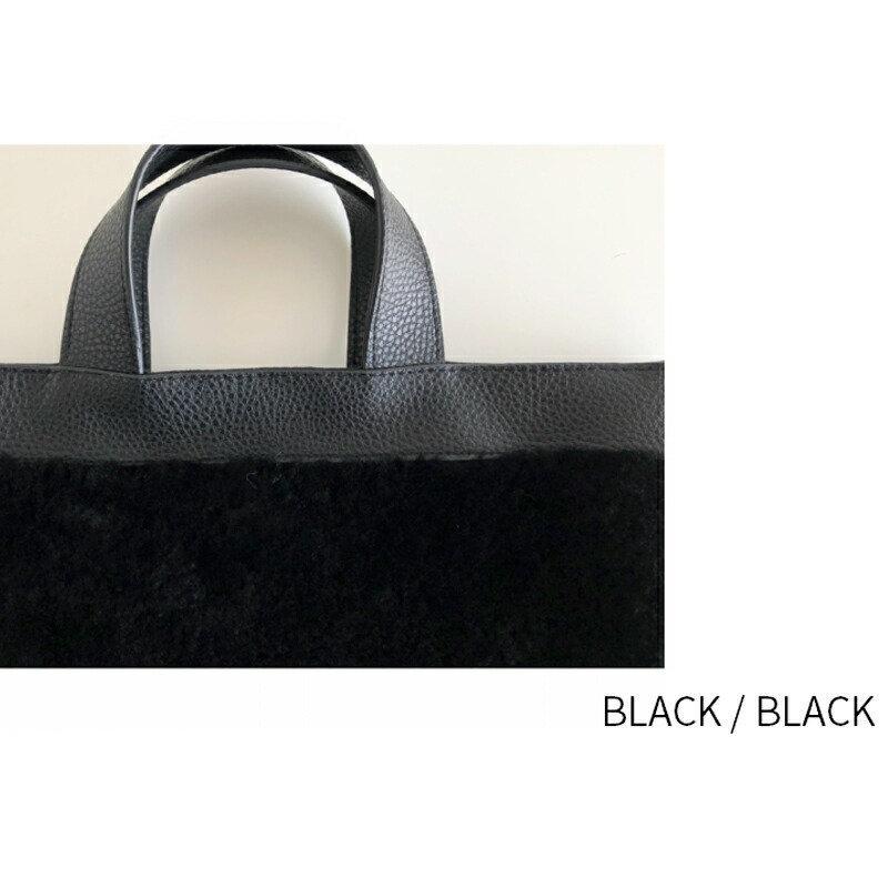 ムートン 舟形トート 大人 レディース バッグ レザー 本革 トート