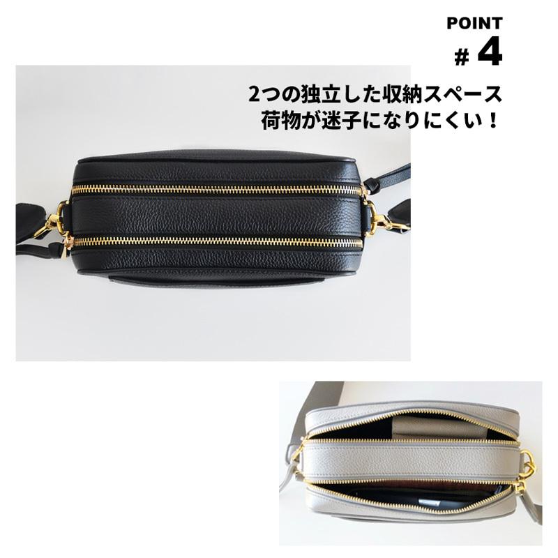 本革ショルダー ダブルZIP 大人 ミニショルダー 春夏 ショルダーバッグ