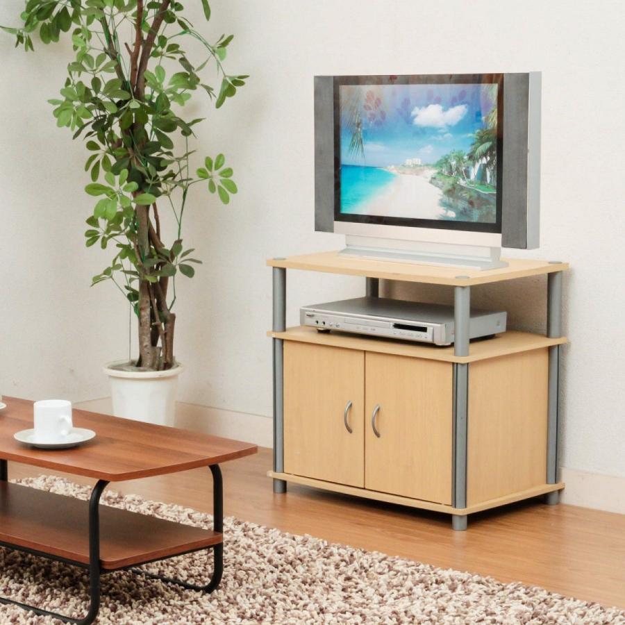FUJIEI 木製テレビボード 不二貿易 テレビ台 ローボード 24型 幅60cm ナチュラル 収納付き