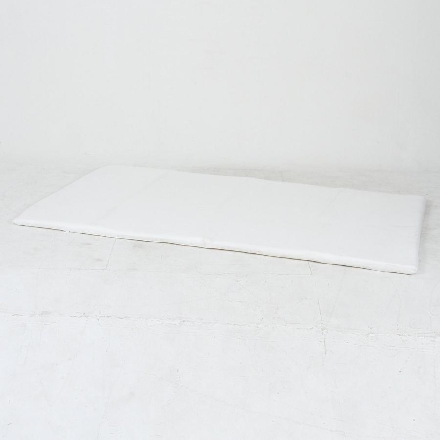 セミダブル 幅120cm 厚さ4cm ホワイト 四隅ゴム付き 【AirloopCray】 37401