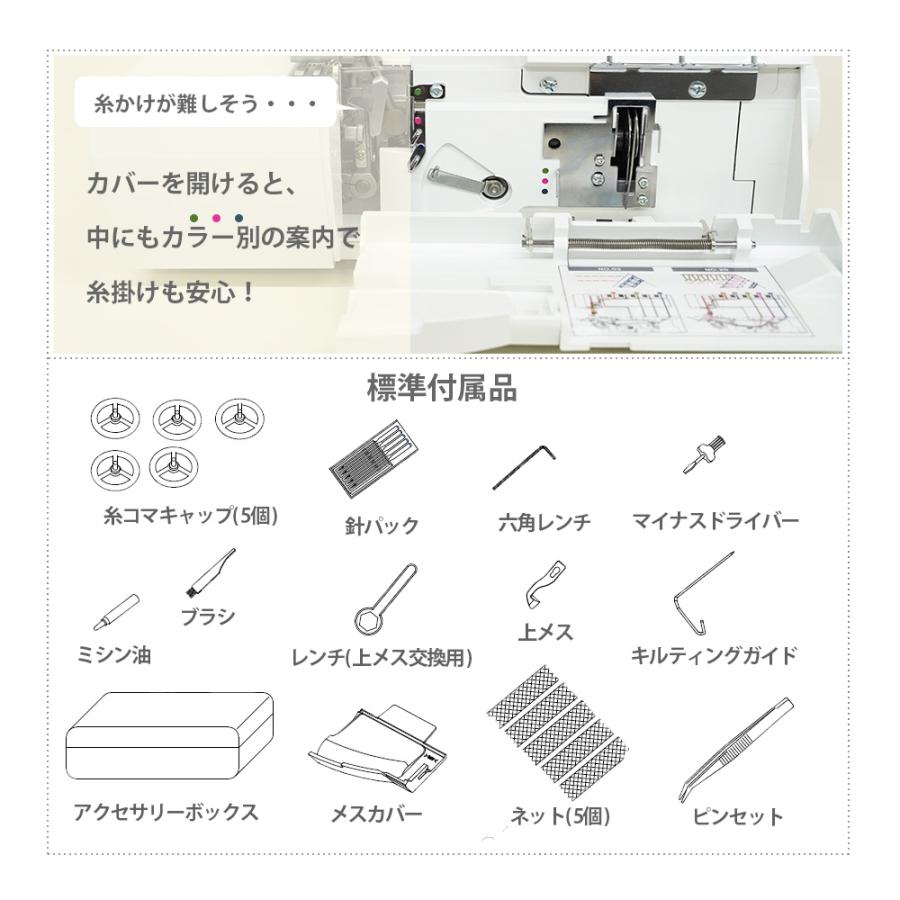 爆買WEEK！全品使えるCP★ ミシン 複合機 ロック カバーステッチ対応ロックミシン インテグレート L1-5CL L15CL2の画像