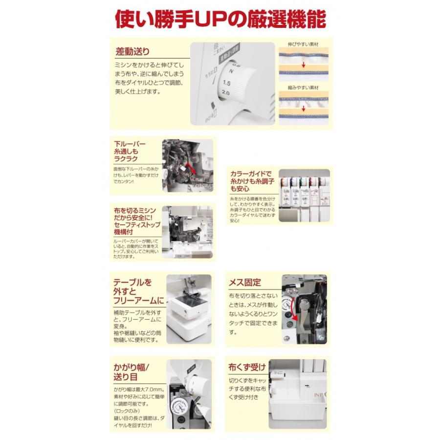 ミシン 初心者 カバーステッチ対応ロックミシン インテグレート L1-5CL 