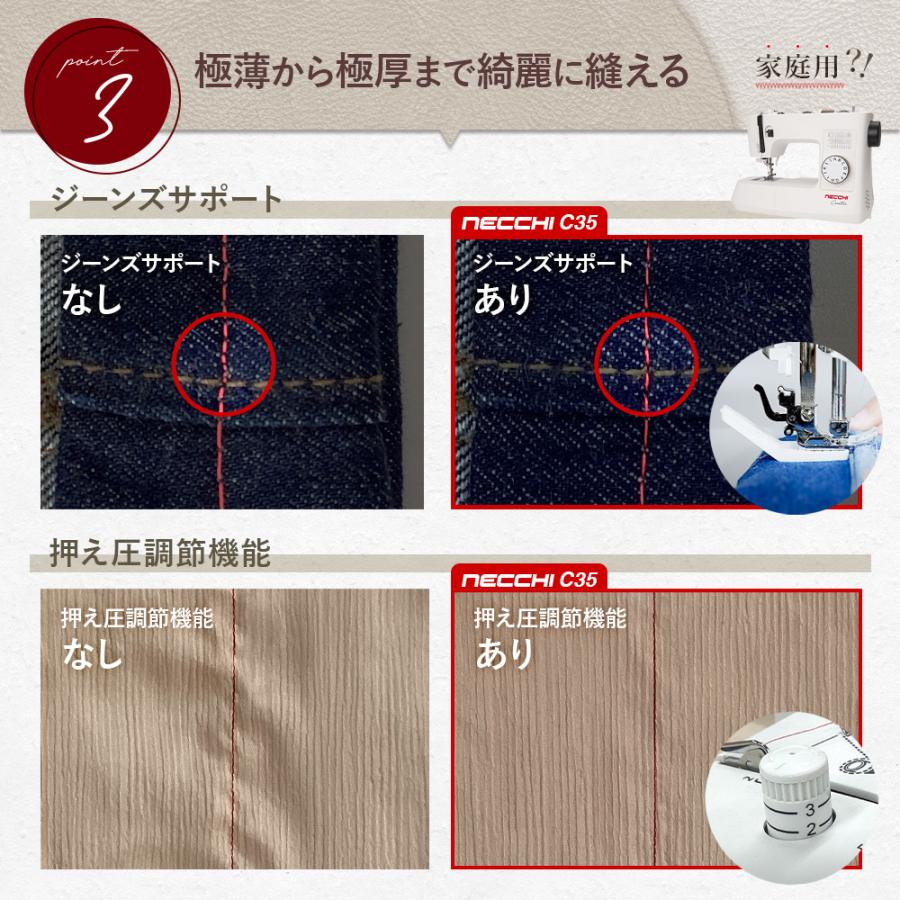 NECCHI お得なセット販売！ C35(家庭用ミシン)＆C12(ロックミシン)の画像