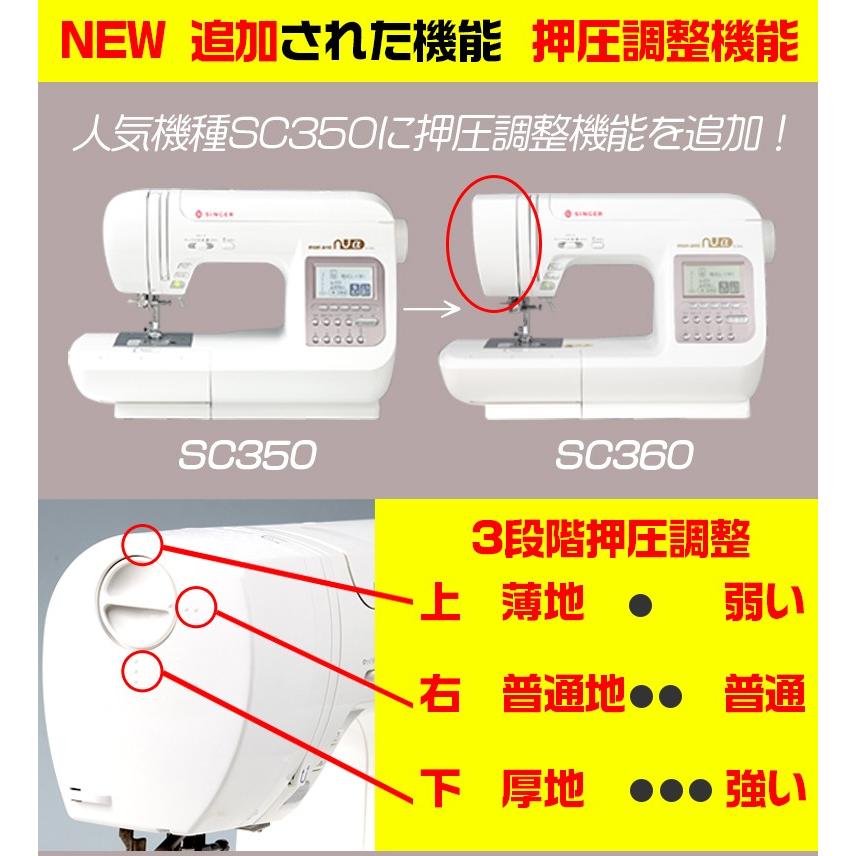 ミシン  初心者 自動糸調子 シンガー SINGER コンピューターミシン モナミヌウ アルファ SC-360 SC360｜i-ozu｜05