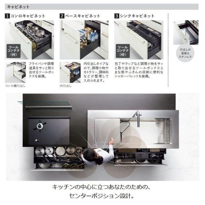 セントロ システムキッチン 2250 クリナップ 間口225cm B セントロ システムキッチン 2250 クリナップ 間口225cm B
