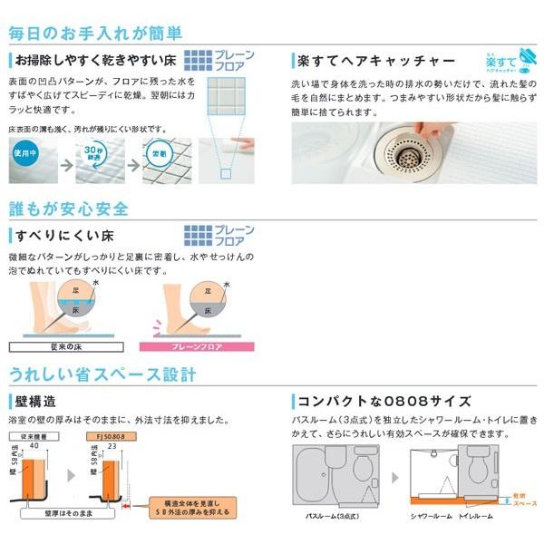 ハウステック シャワーユニット RJS 0808 基本仕様｜i-port-shop｜03