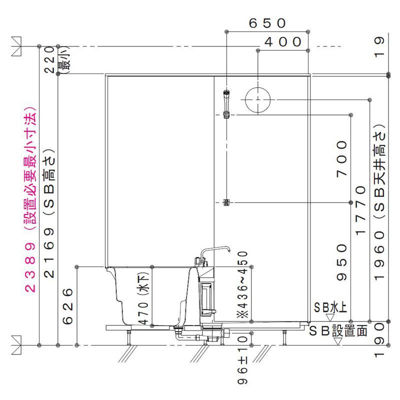 ハウステック NWBシリーズ 1116サイズ マンション用ユニットバス NWB1116 集合住宅向け リフォーム用｜i-port-shop｜09