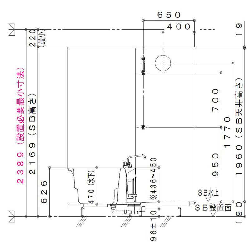 ハウステック NWBシリーズ 1216サイズ マンション用ユニットバス NWB1216 集合住宅向け リフォーム用｜i-port-shop｜09