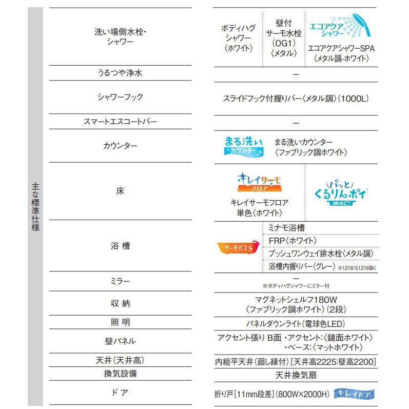 ユニットバス システムバス 1216 LIXIL リデア Hタイプ S1216 ユニットバス システムバス 1216 LIXIL リデア Hタイプ S1216
