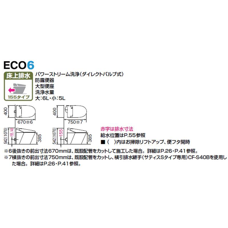 LIXIL INAX サティス Sタイプ ECO6 床排水155タイプ SM6グレード LIXIL INAX サティス Sタイプ ECO6 床排水155タイプ SM6グレード