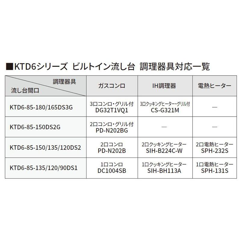 ワンド(マイセット) 組合せ型流し台 間口90cm KTD6-85-90DS 高さ ワンド(マイセット) 組合せ型流し台 間口90cm KTD6-85-90DS 高さ
