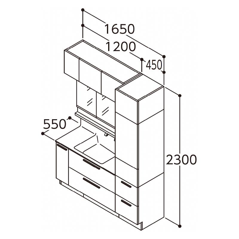オクターブ（TOTO） 洗面台 洗面化粧台 1650 TOTO オクターブ 間口
