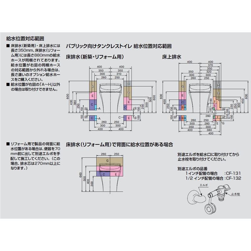 LIXIL パブリック向けタンクレストイレ 床上排水(壁排水) 新築 LIXIL パブリック向けタンクレストイレ 床上排水(壁排水) 新築