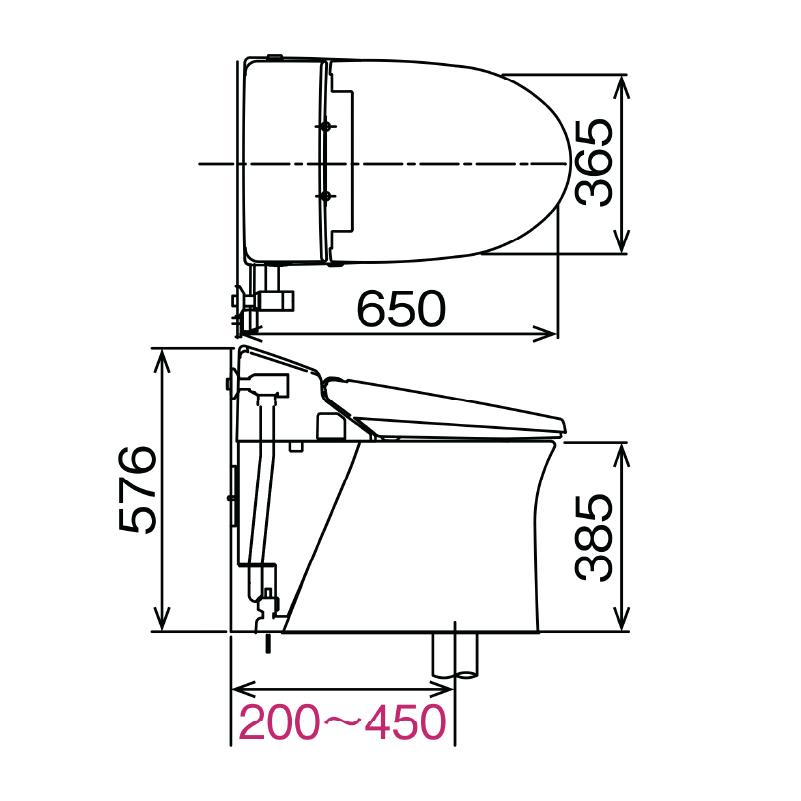 LIXIL パブリック向けタンクレストイレ 床排水(200mm〜450mm LIXIL パブリック向けタンクレストイレ 床排水(200mm〜450mm