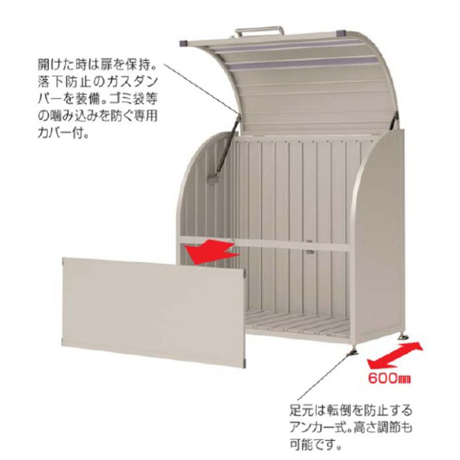 四国化成 ゴミストッカー AP2型 GSAP2N-0912SC 間口900mm 425リットル 上開き＋取外し式｜i-port-shop｜03