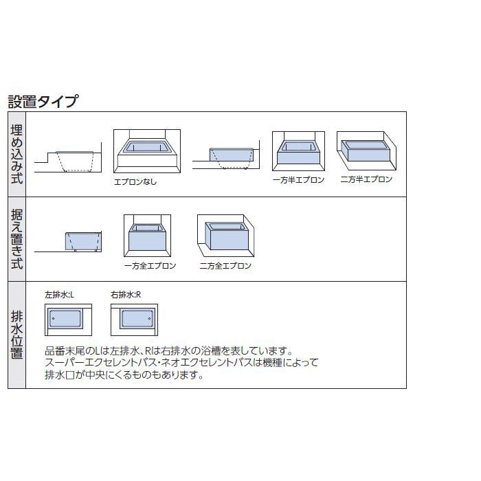 TOTO ネオエクセレントバス 1400サイズ 1方半エプロン PAS1401 R/LJ 人工大理石浴槽 バスタブ｜i-port-shop｜05