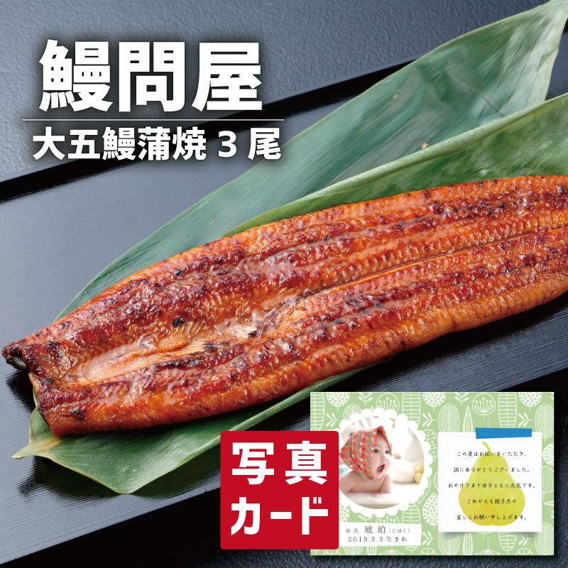 信頼 冬 ギフト 海鮮 うなぎ問屋の大五鰻蒲焼3尾セット 写真入り 名入れ カード お祝い 出産 結婚 内祝い 食べ物 人気 ランキング Sk 軽 爆安プライス Studiostodulky Cz