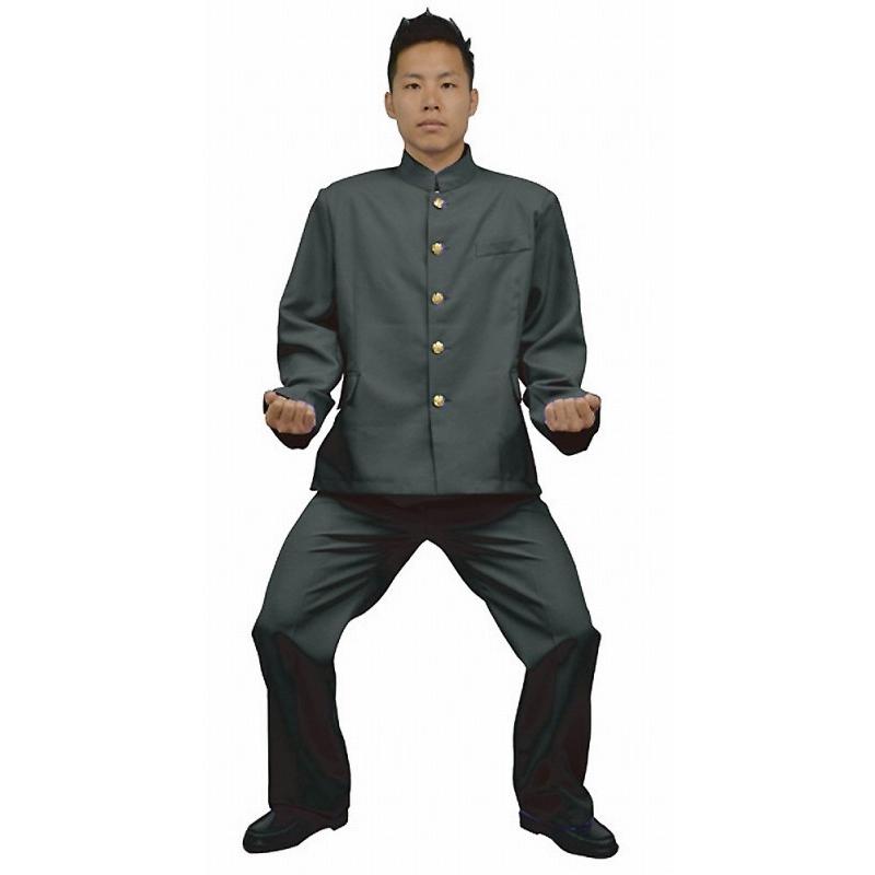 カラフル学ラン メンズ ブラック /カラー 学ラン 黒色 学生服 制服