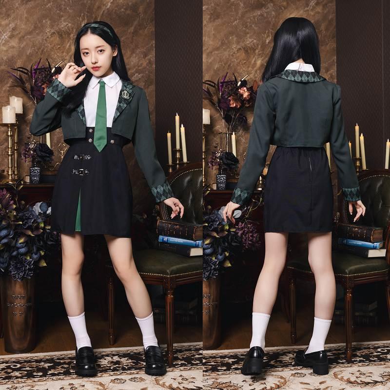 グリモアガーブ エメラルド /魔法学校 生徒 制服 コスプレ 英国風制服