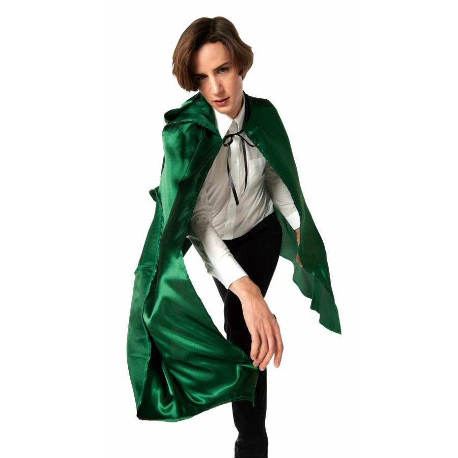 1点までメール便も可能) グリーンマント /カラフル マント 魔女 吸血鬼