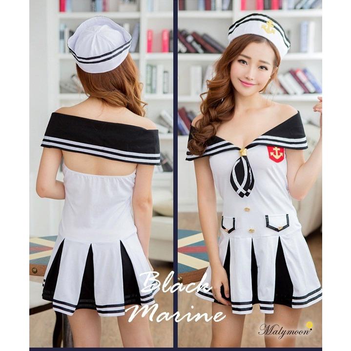Amazon.co.jp: [Malymoon] マリン コスプレ 水平 海兵 衣装 マリン