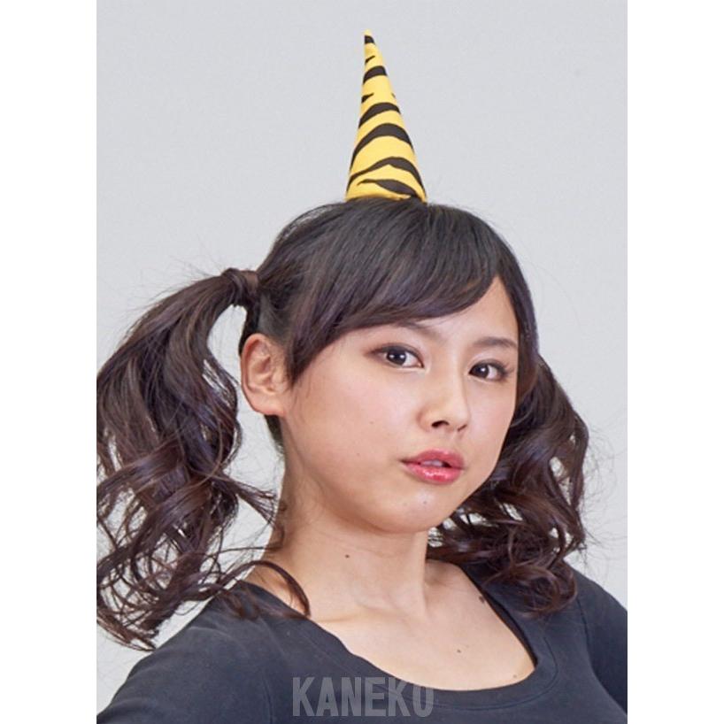 鬼 ツノ コスプレ/ 鬼の一本角ピン /節分 大きな ヘアピン 赤鬼 青鬼