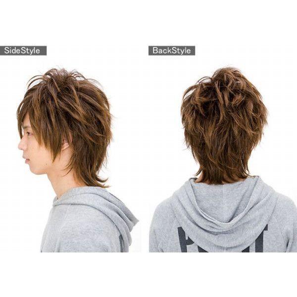 メンズウィッグ 男性用 かつら コスプレ ファッション イベント ラパンドアール ヘアネット付き イナズマウルフ ビターシナモンブレンド 5767