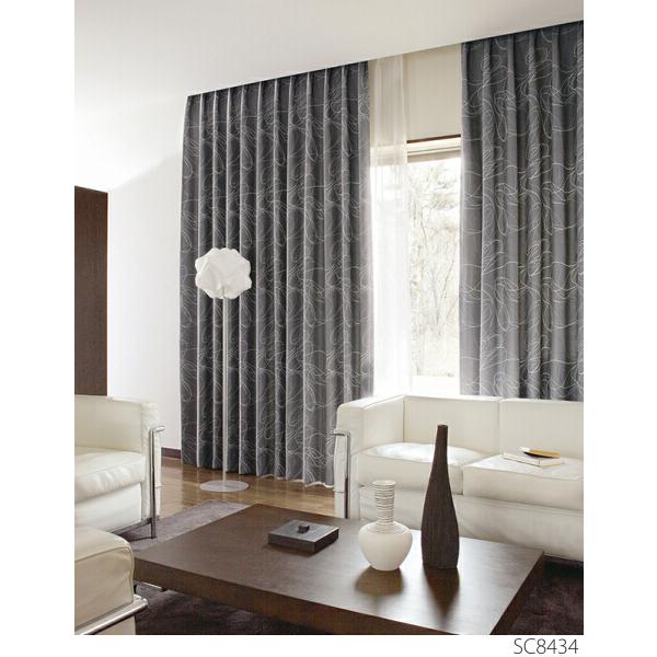 サンゲツ オーダー遮光カーテン SC8434〜SC8435 巾100×丈261〜280cm（2枚入） LP仕様（形態安定加工）約2倍ヒダ（本縫い）裾：折返し